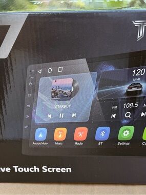 10" Black Car Touchscreen Stereo with Bluetooth and Android Auto